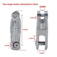 Accessoires de quincaillerie marine et nautique Dongying – Raccord d'ancrage pivotant à 2 sections en acier inoxydable 316 à sens unique