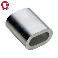 HLM Factory Direct Ferrules en aluminium galvanisé personnalisables pour cartons, fabriquées aux États-Unis Sangles en câble métallique à finition unie de type sablier