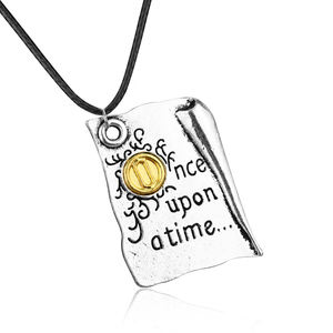 Collar con Colgante en Forma de Libro de Aleación con Cadena de Caja de Moda, Estilo Once Upon a Time, para Mujeres y Hombres, Joyería de Películas - Product Image 1
