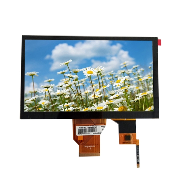 Customized 7 Inch 800x480 TFT LCD Display with Touch Screen RGB 50 Pin