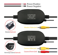 Kit émetteur-récepteur vidéo sans fil 2,4 G Lengtion gris pour caméra de recul de voiture avec connecteur RCA 12 V pour moniteur multimédia