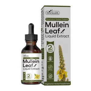 Biocaro Private Label Mullein Leaf Liquid Drop Lung Cleanse Mullein Extract Drops For Immune Support Detox Respiratory Support