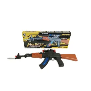 King World high quality safe children electric fire wire assault light music toy gun