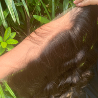 Extensions de Cheveux Naturels Brésiliens de Qualité Supérieure, Alignés dans le Sens des Cuticules, avec Closure Frontale en Dentelle, Blondes, pour Extensions