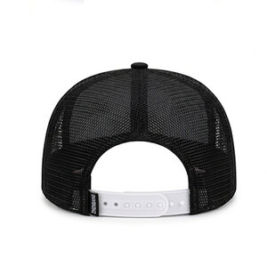 Casquette de camionneur vintage à carreaux avec surpiqûres contrastées, casquette 5 panneaux personnalisable par broderie pour un usage décontracté - Product Image 5