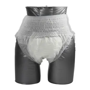 Calças de fralda adulto descartáveis unissex, calças com zíper para estrutura ultra fina de $0.01, para adultos