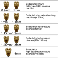 Embouts de buse de canon à mousse de neige en laiton à haute pression Orifice en mousse fileté pour le nettoyage de voiture Pistolet de pulvérisation de remplacement Buse Head4