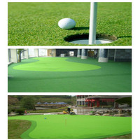 Neues Material Hochwertiges China-Kunstrasen-Golf Putting Green Künstliches Minigolf mit hoher Dichte und grünem Teppich