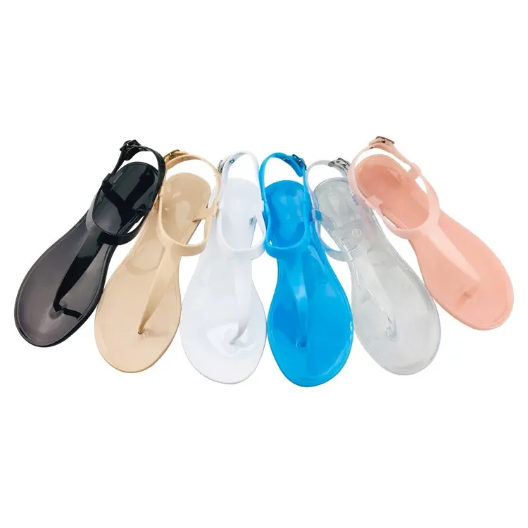 Wholesale Shoes Flat Ladies Fancy Pvc Beach Summer Women Jelly Sandals