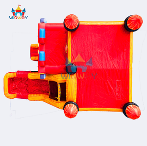 Fire Engine <b>Inflatable</b> Bounce <b>House</b> with Slide - Commercial Grade Fire Truck Themed Bouncer for Kids Party Rentals - Product Image 6