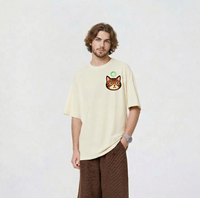 Maßgeschneidertes T-Shirt 100% Baumwoll-Jersey Hochwertig 200g Einfarbig Atmungsaktiv Street-Style O-Ausschnitt Herren Regular Fit