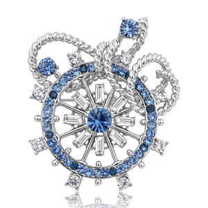 Broches de luxe coréennes en forme d'ancre de <span class=keywords><strong>bateau</strong></span> à faible MOQ, cadeau idéal pour la fête des mères ou pour une petite amie, broches délicates en alliage de zinc rose, pour femmes élégantes - Product Image 3