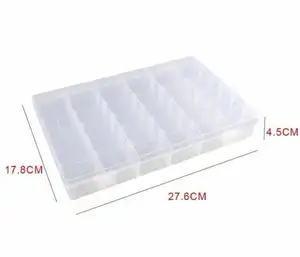 卸売 調整可能な10スロットプラスチック製の宝石箱-28スロット36スロット収納ボックスプラスチックケースホームオーガナイザージュエリービーズボックス