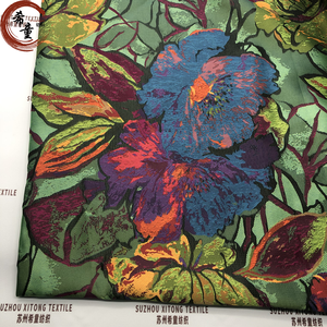 Tissu en <span class=keywords><strong>soie</strong></span> jacquard rétro léger de luxe, tissu de brocade teint en fil de <span class=keywords><strong>soie</strong></span> - Product Image 5