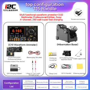 I2C C10 전문 파형 전류계 멀티미터 납땜 스테이션 140W 고속 충전 전력 분석기 (<span class=keywords><strong>휴대</strong></span>폰 수리, <span class=keywords><strong>카메라</strong></span>용) - Product Image 6