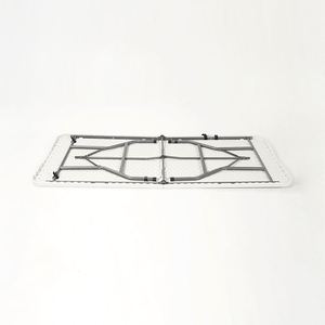 Wholesale Portable Outdoor Square <b>Folding</b> Table <b>Chairs</b> Set-6ft Length White <b>Plastic</b> Modern Design Courtyard Use Adjustable - Product Image 3