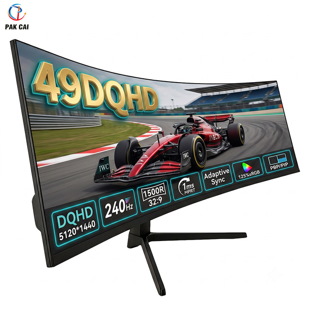 OEM ODM Factory 49 Inch Curved 240Hz 1ms IPS 5K DQHD 49 Inch Monitor 5K Curved Ultrawide Computer Monitor for Business Use