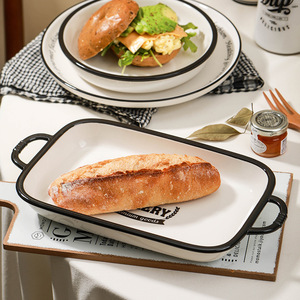 Printed White Plain Porcelain <b>Plate</b> Restaurant Tableware Dishes Ceramic <b>Plates</b> - Product Image 5