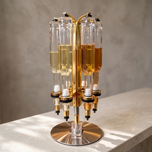 Gold Rotary Perfume Bar Dispenser with Rotatable Stainless Steel Stand | New Arrival <b>for</b> Wedding & Perfume Shop <b>Sales</b> - Product Image 1