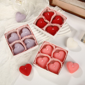 Paquete de 4 Velas Aromáticas de Cera de Soya Hechas a Mano con Forma de Corazón, Venta al por Mayor, Decoración para el Hogar, Bodas, San Valentín, Día de la Madre, Navidad - Product Image 4