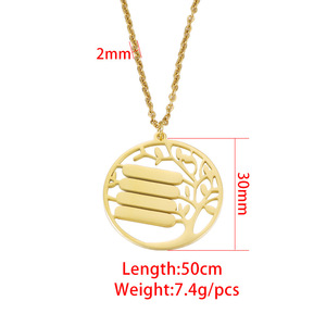 <span class=keywords><strong>Collier</strong></span> avec <span class=keywords><strong>arbre</strong></span> généalogique personnalisé pour femme, grande taille, 3 ou 4 noms, cadeau personnalisé, acier inoxydable, bijoux <span class=keywords><strong>arbre</strong></span> <span class=keywords><strong>de</strong></span> <span class=keywords><strong>vie</strong></span> - Product Image 2