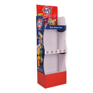 定制便携式零售展示架糖糖饼干纸板纸流行促销可折叠纸板地板支架 - Product Image 6