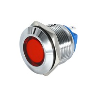 6mm 8mm 10mm 12MM 16mm 19mm 22mm agrandar Panel luz indicadora de Metal con equipo de pasador de soldadura lámpara piloto de señal con Cable