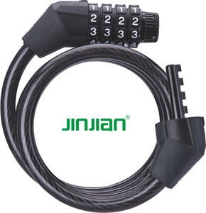 Candado de Seguridad <span class=keywords><strong>para</strong></span> <span class=keywords><strong>Bicicleta</strong></span> y Motocicleta, B2B, Combinación de 4 Dígitos, Cable de Acero, Antirrobo, Sin Llave, Portátil, Ligero, Resistente al Óxido - Product Image 1