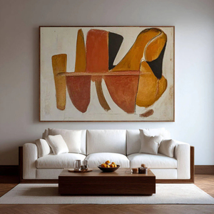 Wabi sabi Minimalist Hand painted Framed Wall Arts Large <b>Canvas</b> <b>Abstract</b> Oil Painting Indoor home decor gift for housewarming - Product Image 3