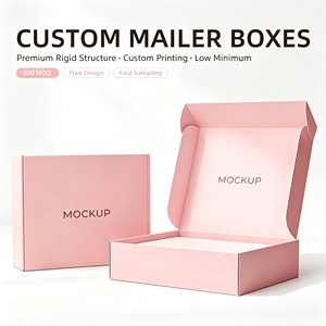 Custom <b>Pink</b> Mailer <b>Boxes</b> Rigid Paperboard Packaging <b>Gift</b> and Craft Shipping <b>Boxes</b> - Product Image 1