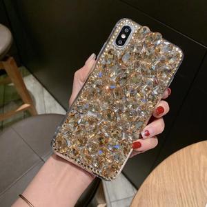 Custodia <span class=keywords><strong>per</strong></span> telefono di lusso con strass e brillantini in TPU e PC <span class=keywords><strong>per</strong></span> <span class=keywords><strong>iPhone</strong></span> Xs Max, nuova <span class=keywords><strong>cover</strong></span> posteriore in cristallo <span class=keywords><strong>per</strong></span> <span class=keywords><strong>iPhone</strong></span> <span class=keywords><strong>6</strong></span> 7 8 Plus - Product Image 2