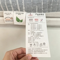 Étiquette de matelas professionnelle personnalisée, écologique, imperméable, en tissu enduit de nylon, lavable, avec certificat et manuel d'instructions