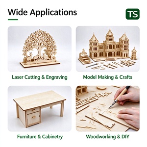 Basswood Plywood 920x920mm 1-18mm Poplar Core Basswood Sheets for Laser Cutting DIY Craft Model Making <b>Puzzle</b> <b>Toys</b> - Product Image 5