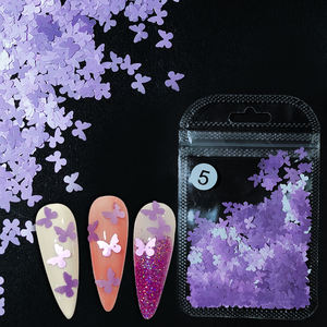 สติกเกอร์ติดเล็บรูปผีเสื้อ3D แต่งเล็บแบบกำหนดเองตกแต่งร้านเสริมสวยกันน้ำหรูหราเล็บสวยงามสำหรับเด็กผู้หญิง - Product Image 3