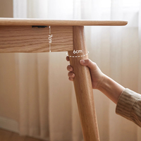 Modernes Design Massivholz Esstisch Eiche Rechteckige Kombination Langer Heimarbeit tisch Log Style Tisch