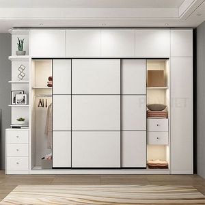 Planet small room diseña un armario con cajón de madera para dormitorio pequeño - Product Image 6