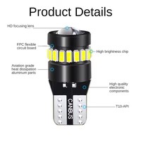 2PCS W5W T10 LED CANBUS Kein Fehler 5 W5 12V 5W 750Lm Super helle Auto-Innen leuchte 194 3030 SMD Auto-Lampe