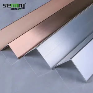 Bandes d'aluminium anticorrosion en forme de L pour garniture de carreaux, coins latéraux métalliques pour garniture de bord de carreaux