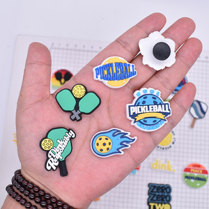 Decoraciones de zapatos DIY de goma suave de PVC Pickleball, dijes de zapatos de paleta con agujero de hebilla transfronteriza - Product Image 5