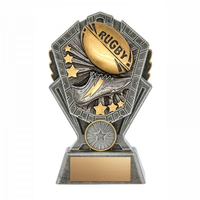 Trophée de rugby en métal durable pour sublimation, idéal pour les cadeaux promotionnels et les accueils lors de salons professionnels