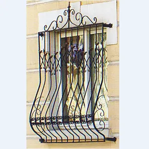 Calandre en fer noir pas cher, design de grille pour fenêtres