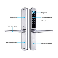 Serrure de porte intelligente SUS304, étanche, avec empreintes digitales, mot de passe, carte, entrée sans clé, TTLock Tuya WiFi, Cerradura Inteligente, extérieur