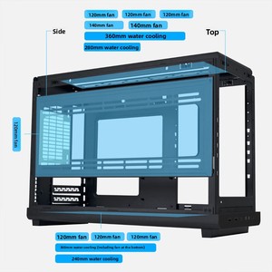 <span class=keywords><strong>LIANLI</strong></span> A3 MATX Desktop Mini Case Supports 360 Water Cooling/Long Graphics Card/Wood Grain Version Stock Steel Side Panel Window - Product Image 1