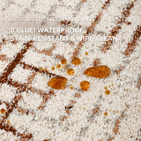 Tapis moderne de luxe pour la décoration intérieure Technique de poils coupés Imperméable à l'eau Résistant aux taches Sans colle pour le salon Chambre à coucher Abstrait