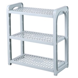 Estante de almacenamiento de escritorio de tres capas, organizador de oficina de altura ajustable para libros y artículos de papelería - Product Image 5