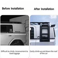 Chery ICAR V23 2025 2026 Installation Facile Échelle Latérale Pliante en Aluminium Noir pour Voiture Plateforme Pliante Accessoires Extérieurs