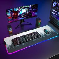 Tapis de Souris Gaming LED RGB Lumineux à Motif Personnalisé Scénique, Grande Taille, Durable, pour Bureau, en Gros, en Stock