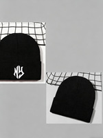 Gorro de Punto Personalizado con Bordado 3D, Transpirable, Impermeable, Unisex, Casual, Liso, para Deportes al Aire Libre