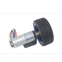 Moteur à courant continu planétaire avec encodeur Hall, kit complet de support de roue JGA25 370 6V 12V 24V pour robotique éducative DIY