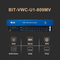 Contrôleur de mur vidéo 8 entrées 9 sorties HDMI 2.1, entrée 4K60Hz, commutation matricielle à épissage sans coupure |   Centres de Commande de Vidéoconférence